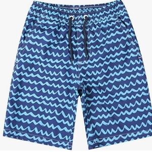 LIZENS UPF 50+ Quick Dry Beach Swim Trunks in Blue Wave Size 3-6 Months